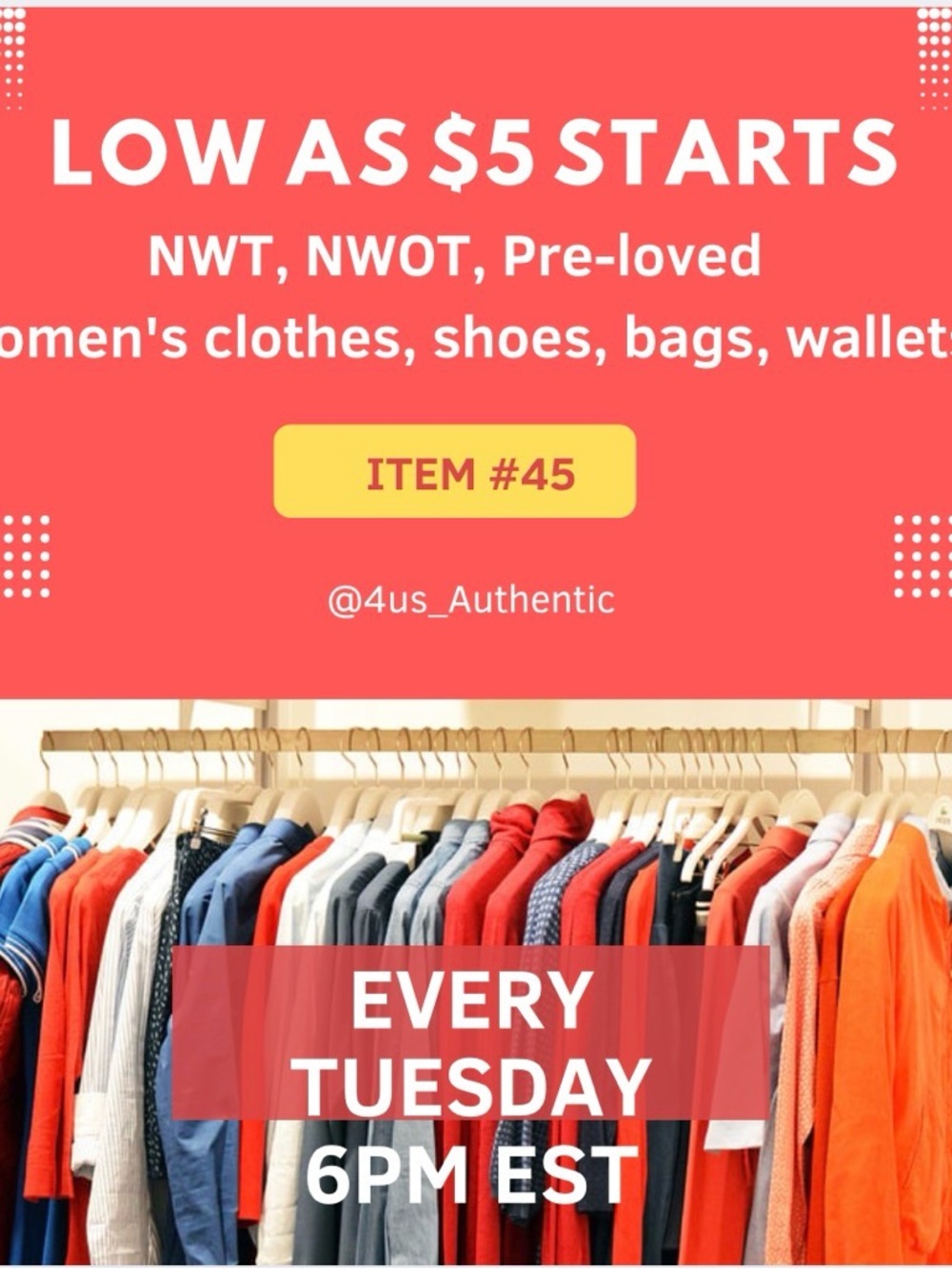 Women's Clothing Rack - Mixed Colors